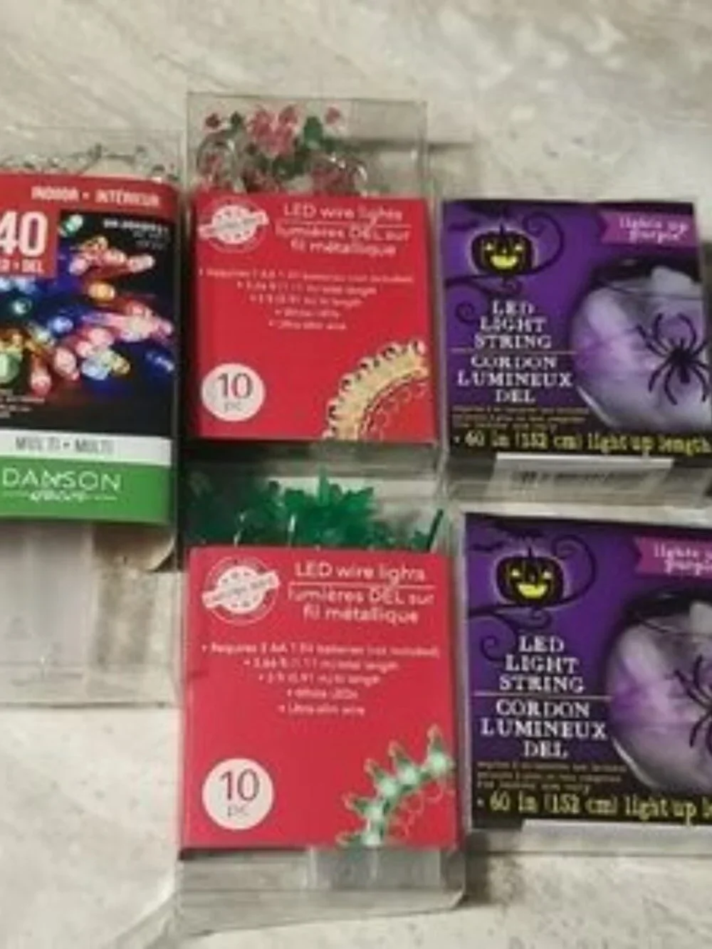 Lot LED Wire Lights Halloween And Christmas